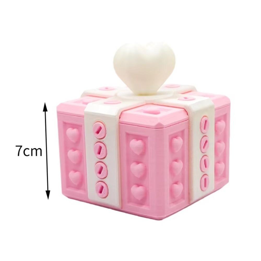 3D Printed 3D Annoying Gift Box with Screws Heart Design Prank Screw Box Pop It Sensory Stress Relief Packaging Organizer