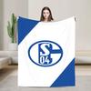 S-Schalke 04 Team Flanelldecke Kinder Erwachsene Weiche Überwurfdecke Winter Schlafzimmer Tagesdecke Sofa Bettbezug