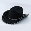 eBay European and American Men and Women Couples Western Big-brimmed Cowboy Hat Top Hat Handmade Rhinestones
