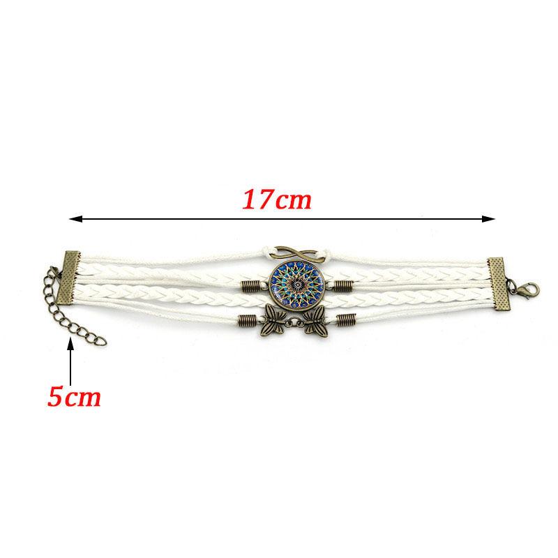 Bohemian Mandala Time Gemstone Braided Bracelet Female Europe And The United States Retro Infinity Symbol Butterfly Hand Jewelry