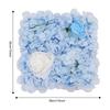 12-PCS Artificial Flower Wall Panel Blue White Silk Faux Dahlia Rose Hydrangea for Wedding Backdrop Party Decor Photo Booth