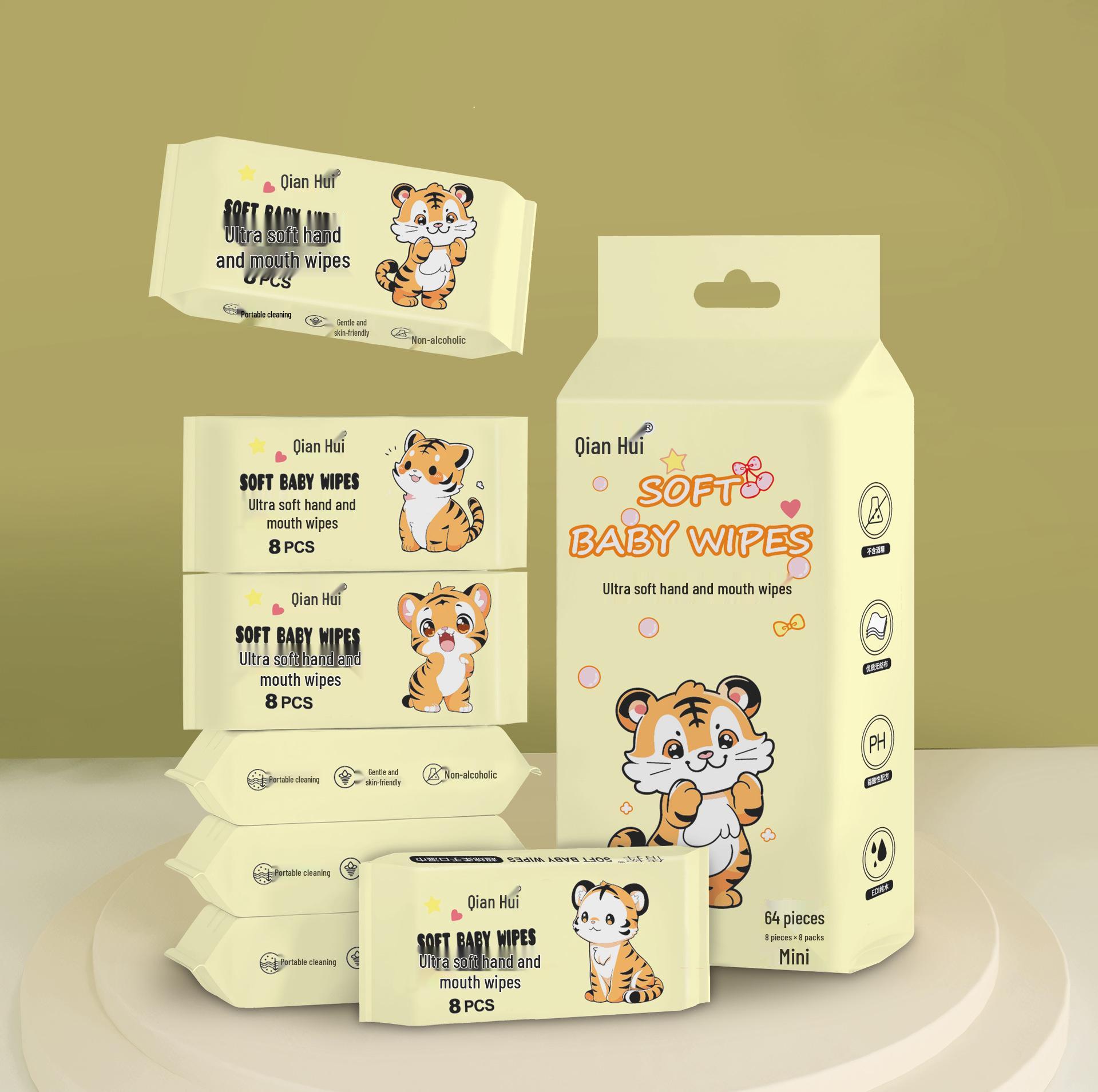 

Портативные мини влажные салфетки для рук и рта младенцев и детей