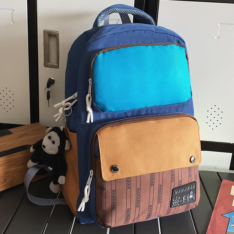 Rucsac Școlar Primar pentru Fete în Culori Contrastante cu Capacitate Mare Rucsac pentru Elevi de Școală Gimnazială și Liceu pentru Băieți