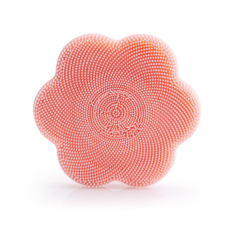 1PC Silicone Flower Face Brush Deep Cleansing Massage Soft Bristles Face Brush Suction Cup Manual Silicone Brush