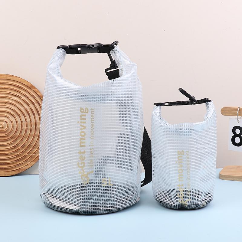 2L/5L/10L Pvc Wasserdichter Packsack Netzbeutel Tragbar Outdoor Sport Schwimmen Aufbewahrungstasche Pack Rafting Kajakfahren Camping