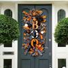 Halloween Wreath Garland Door Hanging Decoration BOO Doorplate Pumpkin Pendant Home Party Supplies for Porch Yard