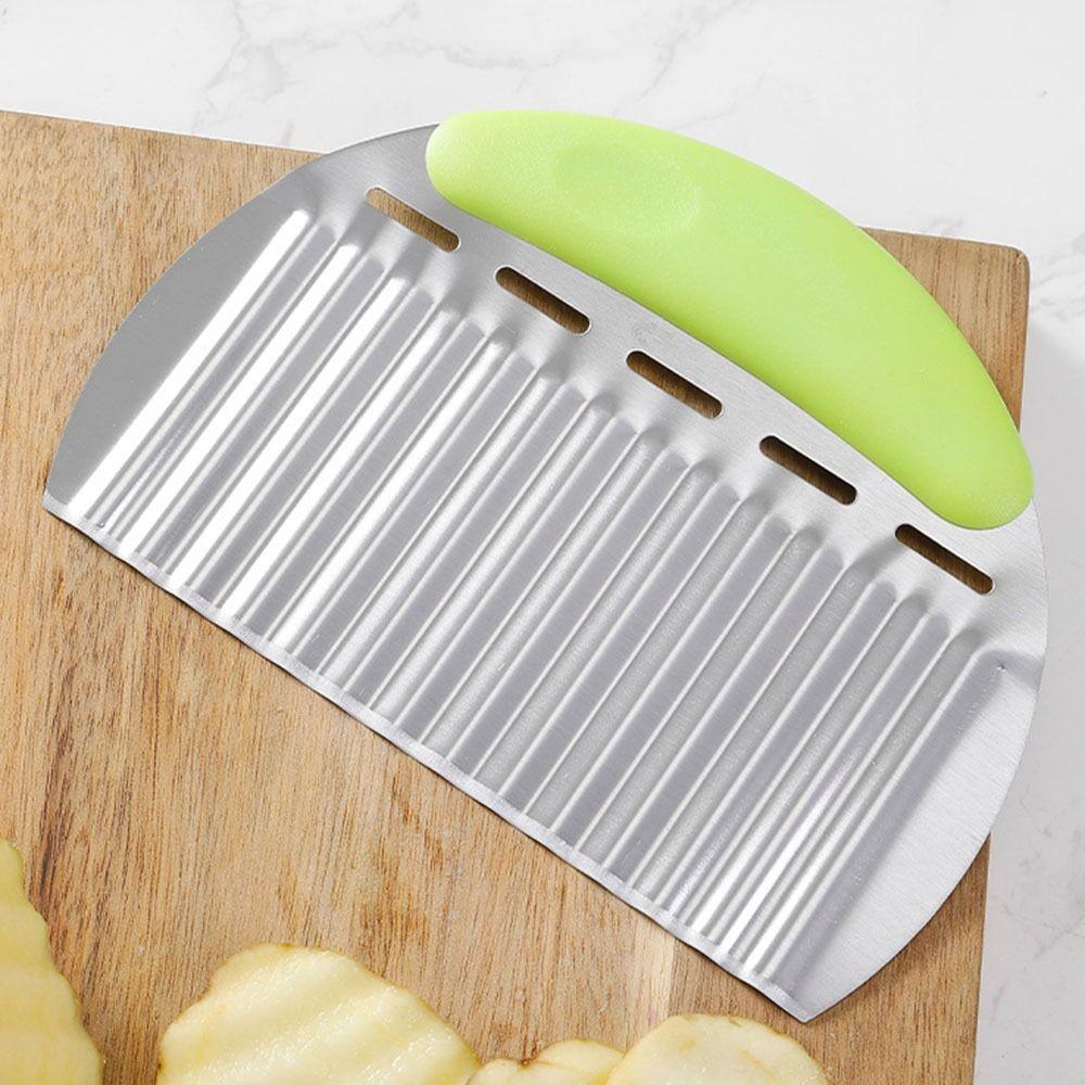Heavy Duty French Fries Cutter Ergonomic Handle Potato Slicer Easy Clean Crinkle Cutter  for Fruits