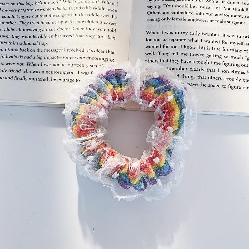 Korean JK College Style Hair Accessories Set: Cute Hair Ring, Headband, Rubber Band, and Large Intestine Hair Rope