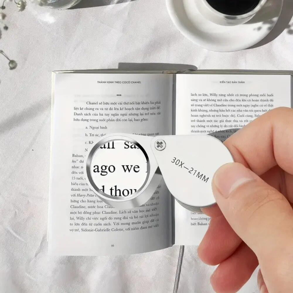 30x21mm Lupe Tasche Schmuck Lupe Mini Klapplupe Für Die Identifizierung Jade Münze Antike Lupe