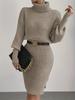 2024 Autumn/Winter Slim Fit Knitted Pullover Dress