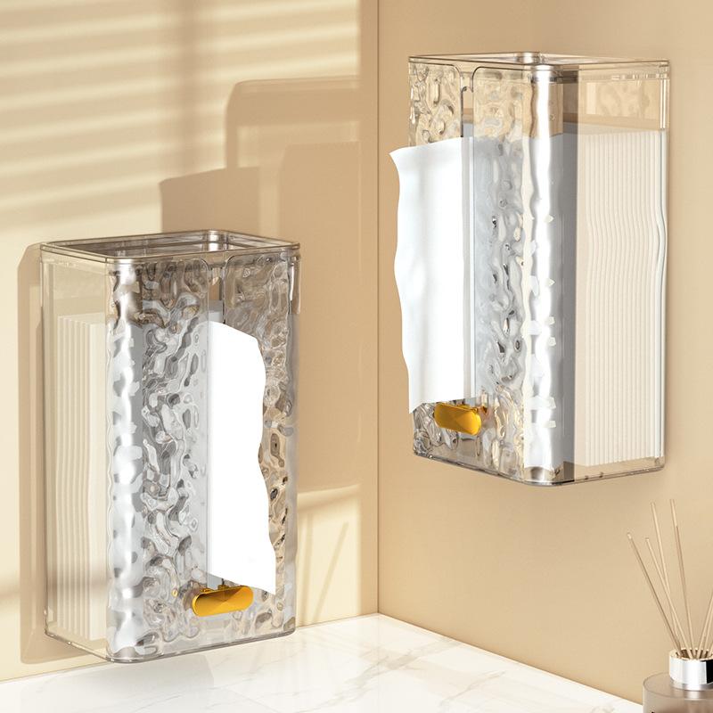 Glacier Pattern Tissue Box, Wall-mounted Paper Box, Household Kitchen, Napkin Box, Light Luxury