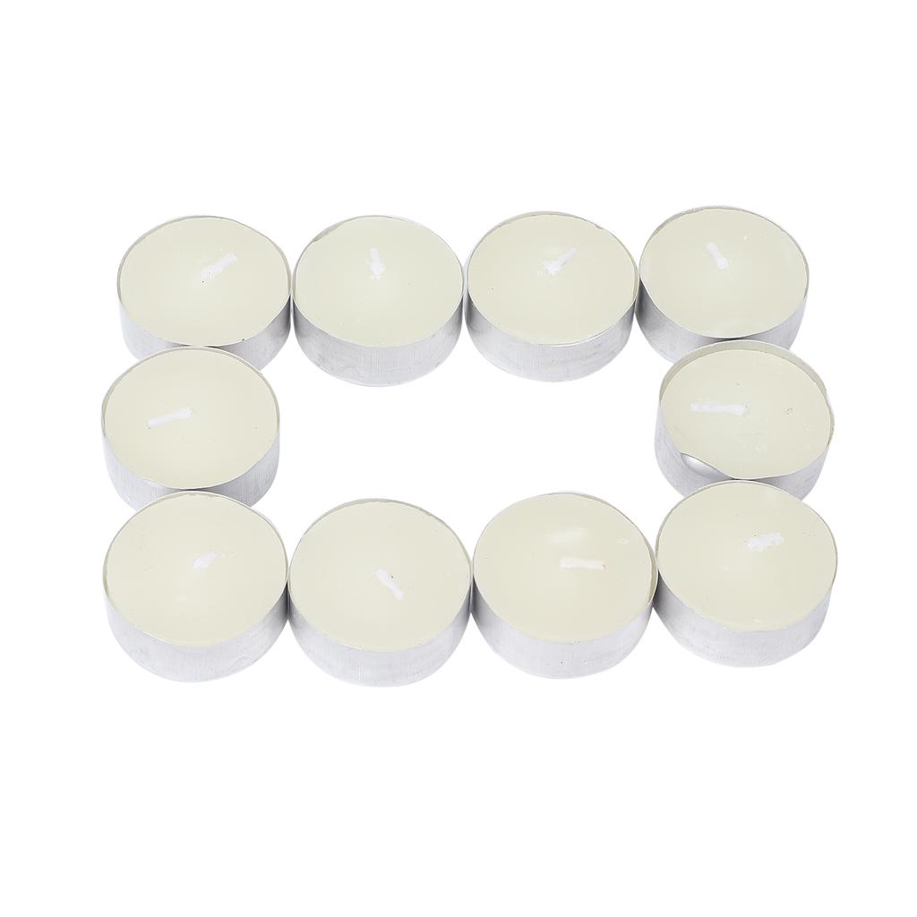 10pcs Tealight Pressed Smokeless Candle Decorative White Candle for Wedding Party