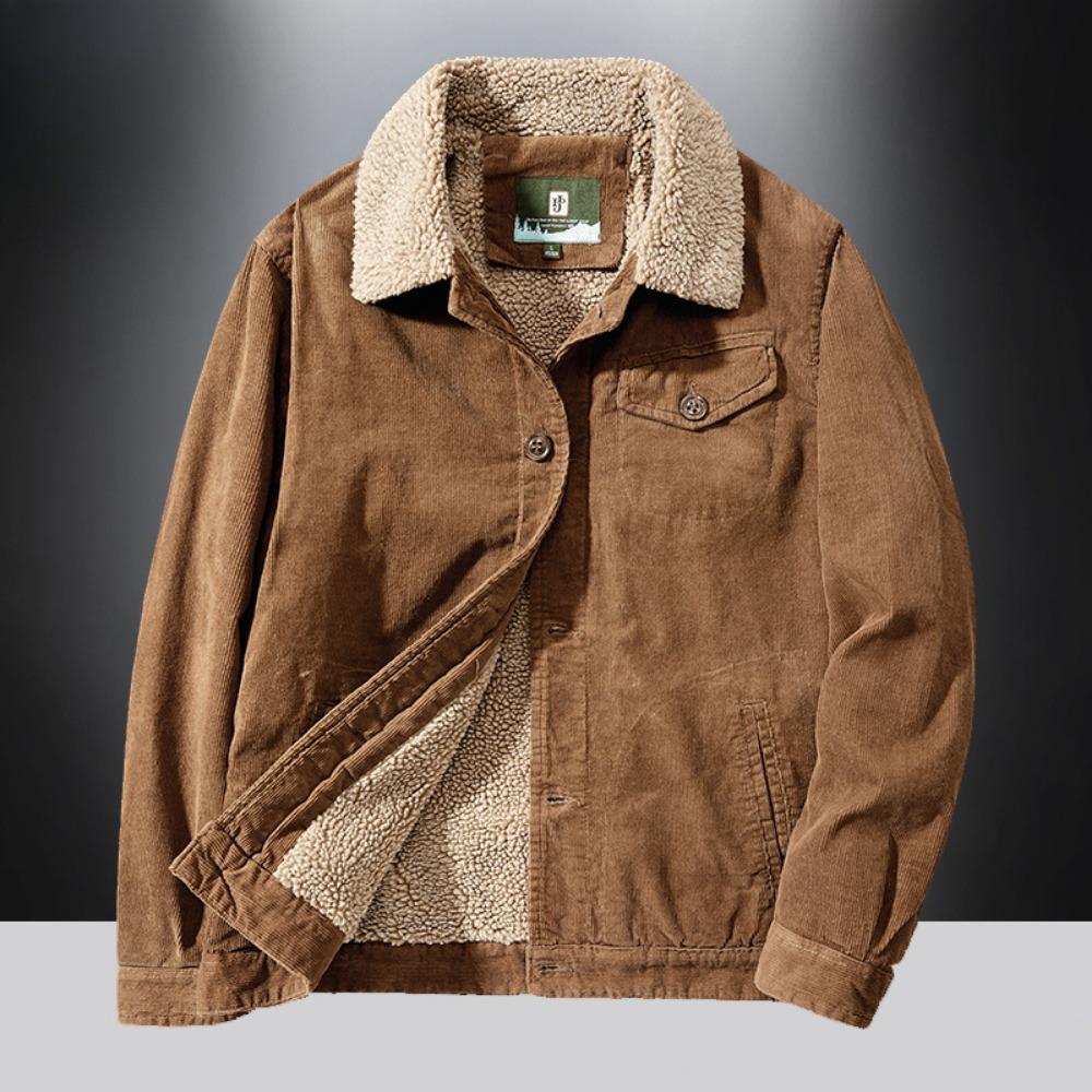 Lamb wool short coat men's winter thickened fur collar fleece tooling bomber jacket cotton coat lamb wool cotton coat