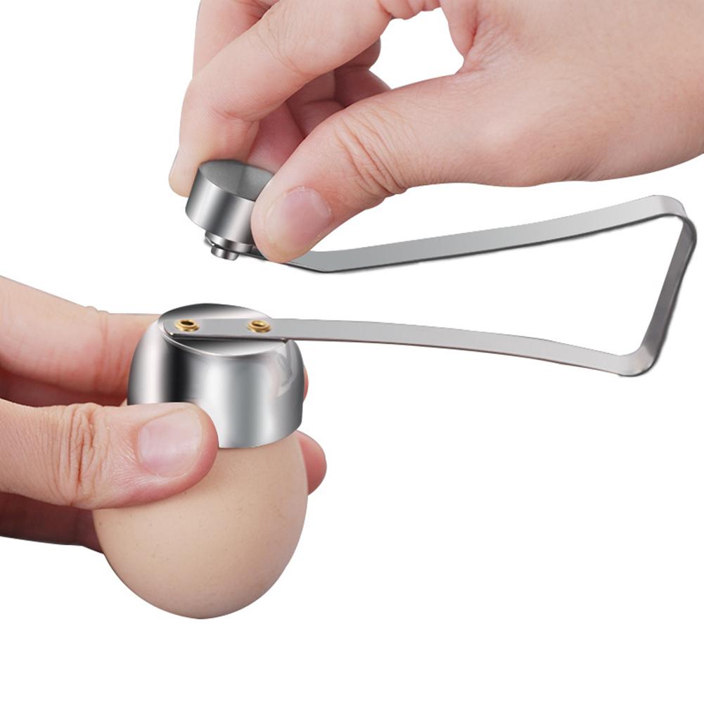 304 Stainless Steel Egg Shell Opener Cutter Cracker Separator for Removing Raw Soft or Hard Boiled Eggs