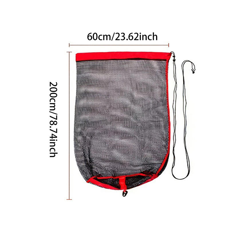 Different Size Fishing Mesh Bag Folding Fish Gear Thickening Small Grid Nets Live Fishes Net Bundle Mouth Meshes Bags