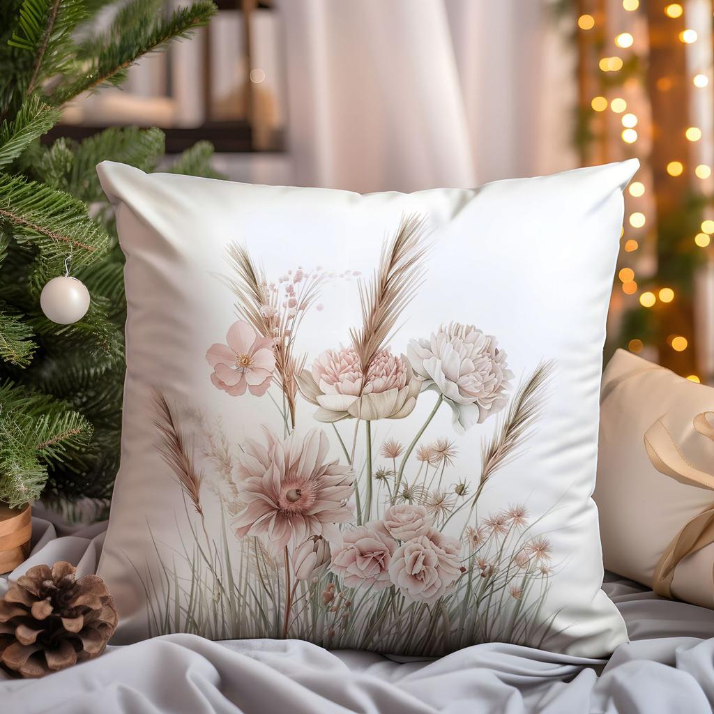 New Spring Flower Pillowcase Simple Small and Fresh Light Luxury Home Living Room Sofa Cushion Pillowcase