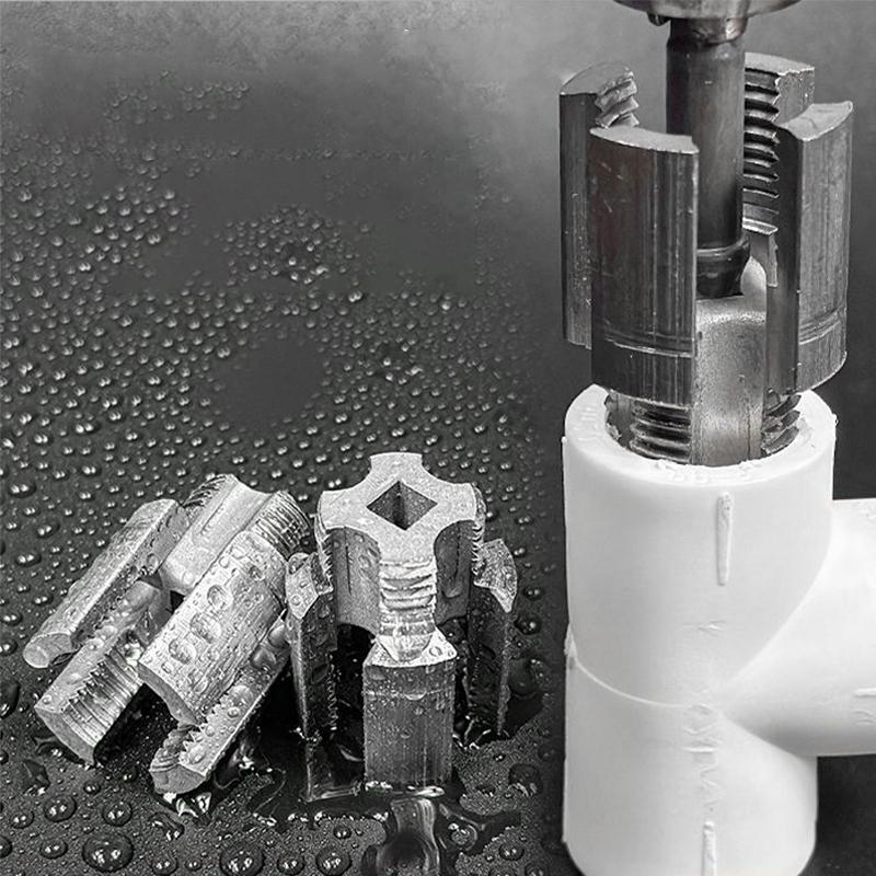New Style Integrated Internal and External Pipe Threading Tool Electric Drill Compatible 4-Point 6-Point Water Pipe Cutting Tool