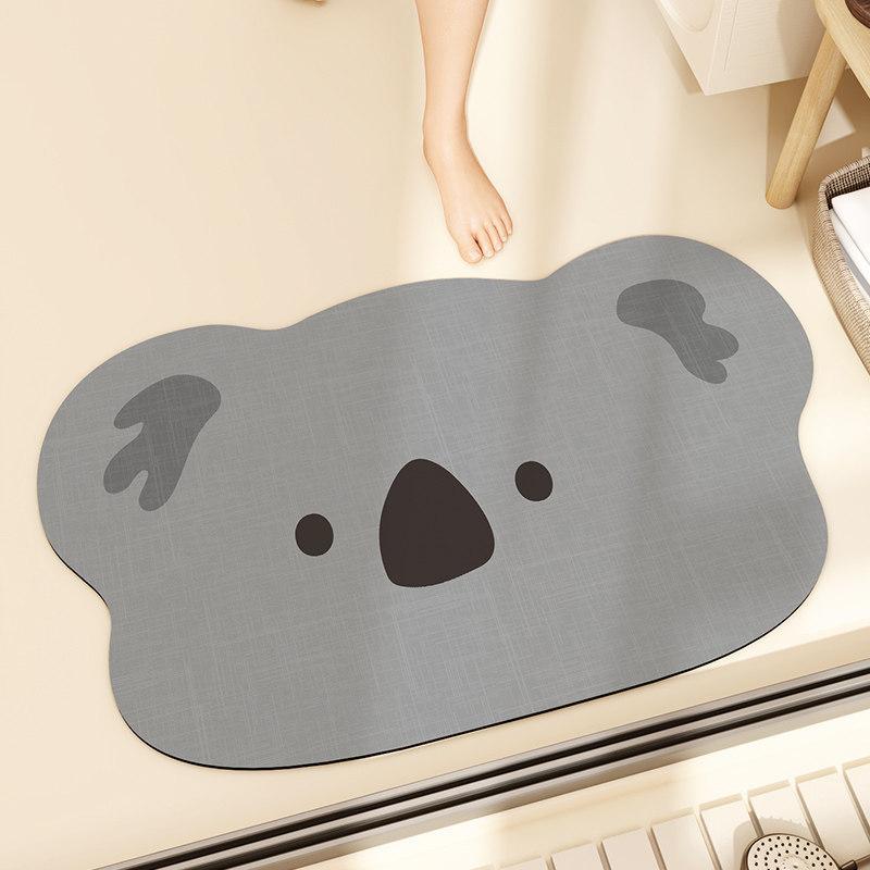 Cartoon-shaped Exotic Bathroom Floor Mat, Bathroom Water Absorbing Anti-slip Door Mat, Children's Carpet, Home Decoration