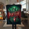 1PC Portugal National Football Team Patterned Flannel Blanket Suitable For All Seasons for Home Decor Warmth and Comfort Gifts Holiday Present