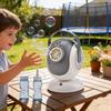 Automatic Bubble Machine With Lights And Rotating Handheld Case For Weddings And Parties