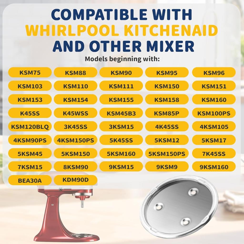 Mixer Bowl Screw Cap for Kitchenaid Stand Mixer for Whirlpool Kenmore Mixer Replace W10191926 AP6016640 4163032 4161126