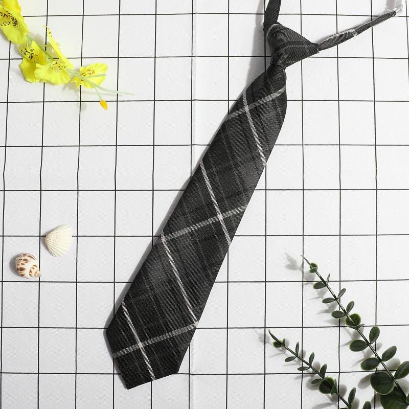 Jk Small Tie Female College Style Lazy Japanese Plaid Uniform Shirt Tie Student Ins Men'S And Women'S Short Styles Free Of Charge