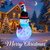 4.9FT LED Inflatable Xmas Yard Decor Snowman with Penguin Hat Christmas Toy Gift Home Decoration Ornament Festive Supplies Decor
