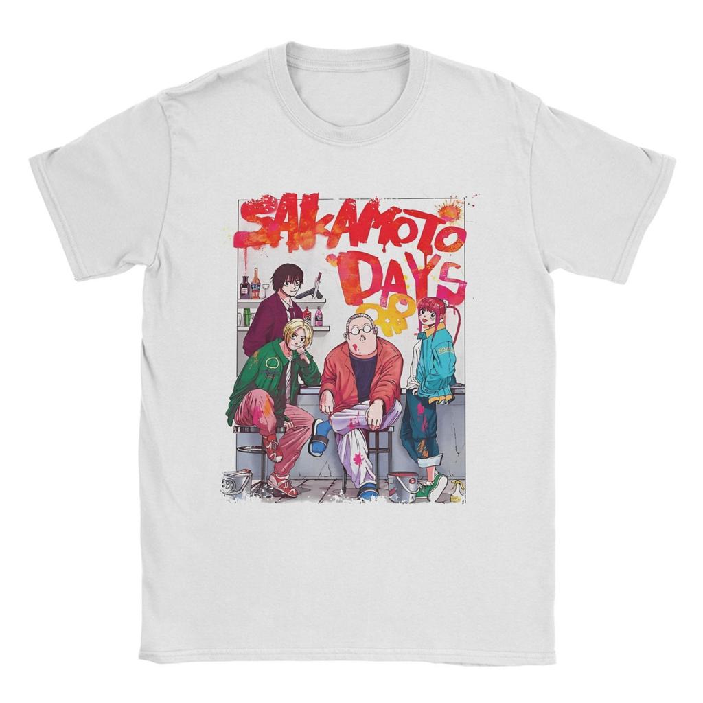 Hommes Femmes Sakamoto Days T-shirt Manga Anime Vêtements en Coton Humour T-shirt Manches Courtes Col Rond T-shirts Originaux