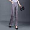 2025 Slim-Fit Stretchy Women's Plaid Micro-Flare Pants - Versatile Summer Fashion