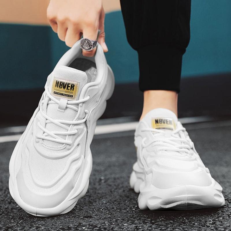 Black Thick Platform Breathable Running Man Casual Sneaker Trend 2025 Designer Original Fashion Summer Sale Sports Shoes for Men