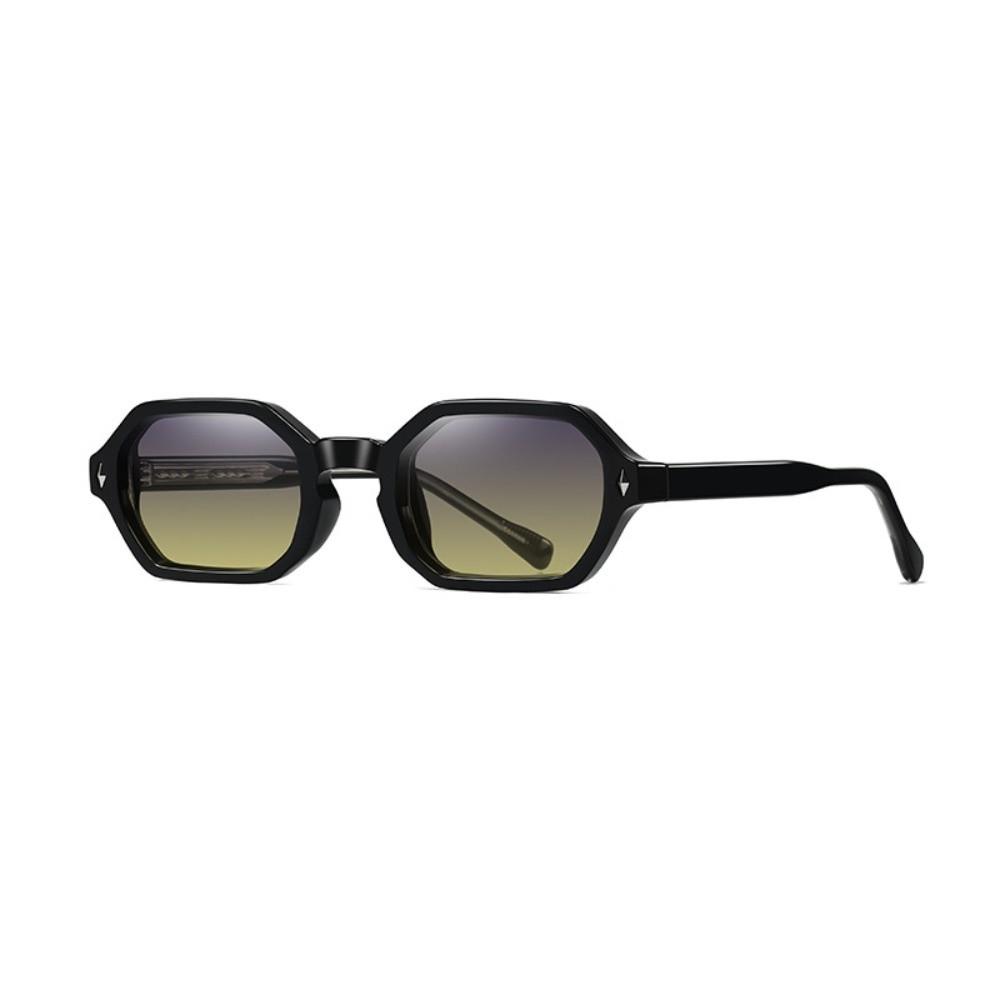

Blue-light-blocking Small Square Frame Sun Glasses Lightweight Men UV400 Eyewear Photography Yellow Lens