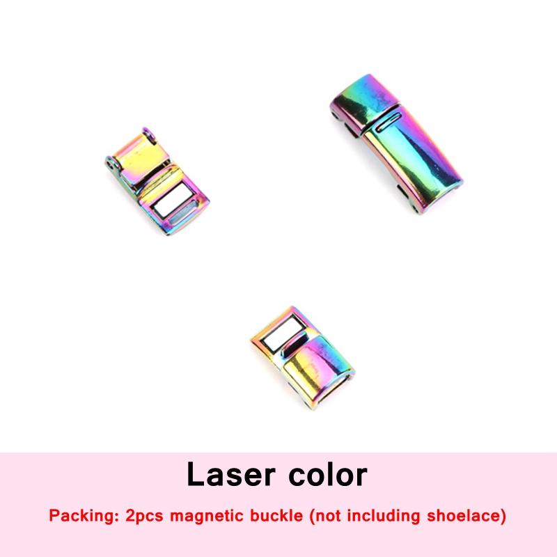 Matte Metal Shoelace Magnetic buckle Shoelaces magnetic Lock 28colors Shoes Accessories Sneaker Kits Metal Laces Buckle