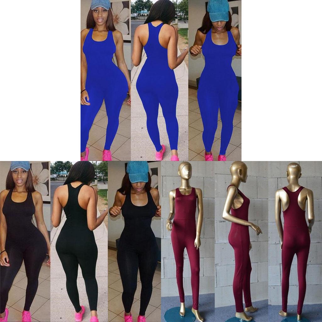 Us Sexy Damen Freizeit Ärmelloser Bodycon Strampler Overall Mit Eleganten Langen Hosen