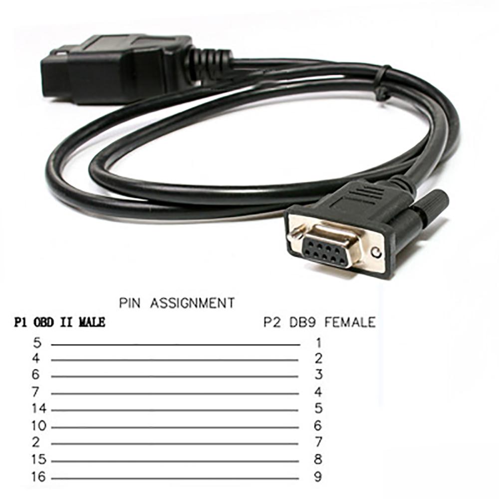 OBD2 16-Pin to DB9 9-pin Serial Port RS232 OBD2 Adapter Cable Car Diagnostic OBD2 16-Pin to DB9 9-pin Serial Port RS232 OBD2 Adapter Cable Car Diagnostic