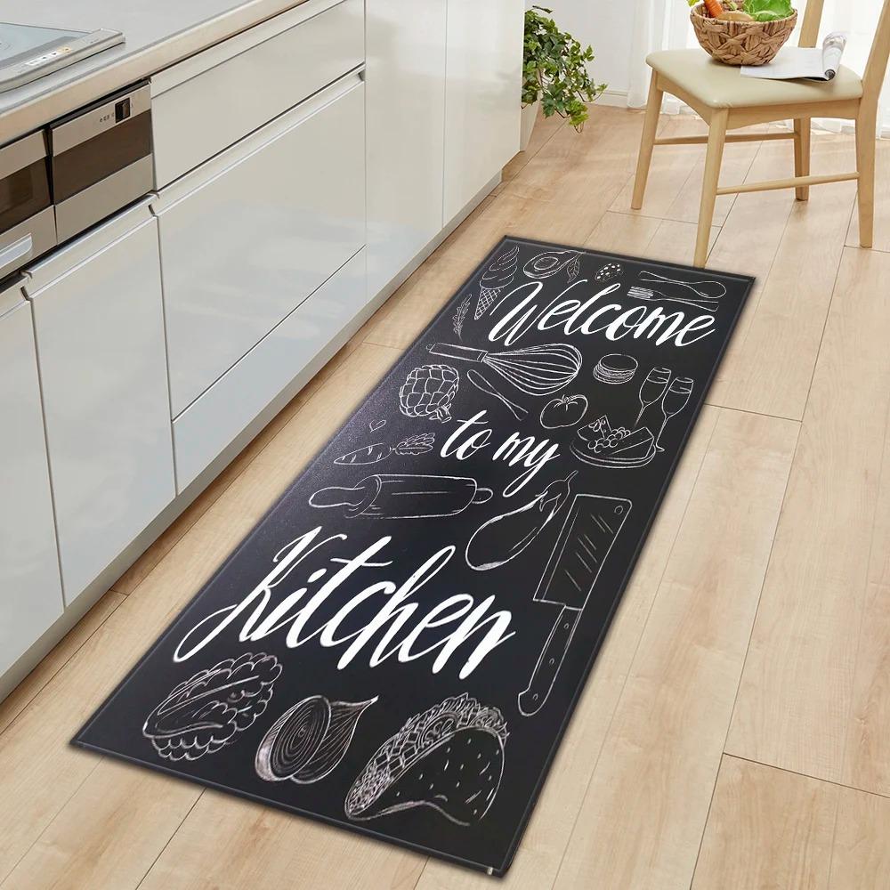 Tableware Pattern Home Kitchen Floor Mat Door Decoration Floor Mat