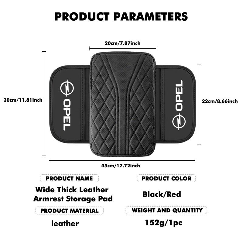 AAHE1 Car Armrest Box Cover Holder Storage Heightening Pad Cushion For Opel Insignia Corsa Grandland Antara Zafira Mokka Ampera