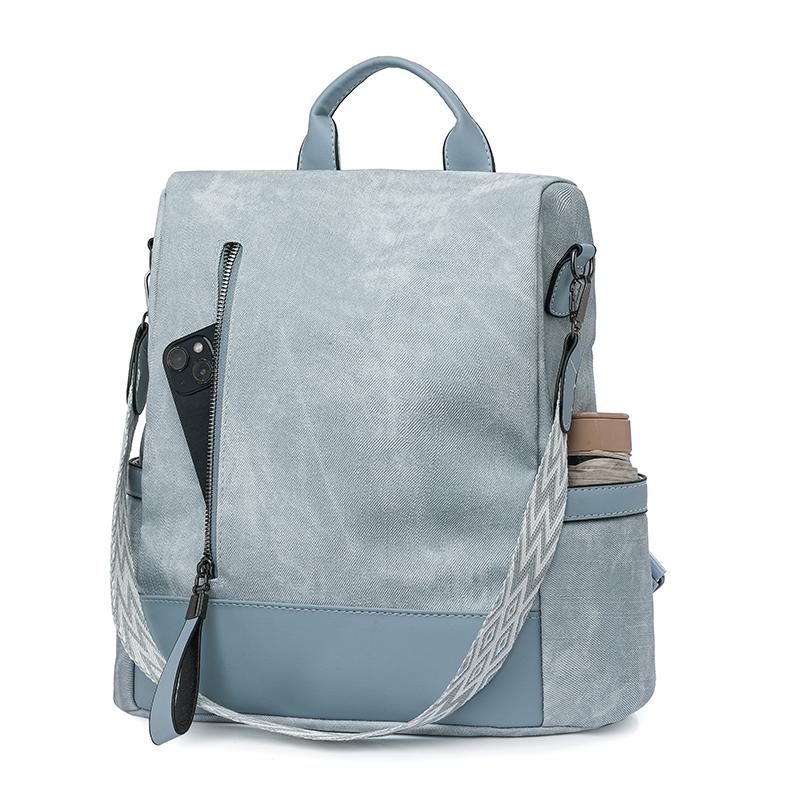 Plecak Damski Plecak o Dużej Pojemności z Miękkiej Skóry