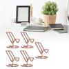 5PCS Cute Metal Cell Phone Stand Stable Ergonomic Perspective Portable Cell Phone Stand for Desk 