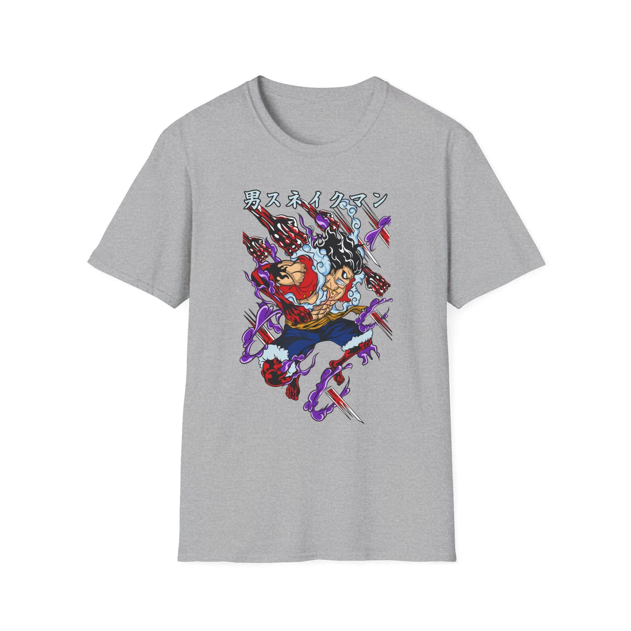 

2026 Summer ONE PIECE Retro Cosplay Tshirt Unisexs Oversize Casual Cotton Printed Shortsleeved Unisex Childrens Sports Shirt S