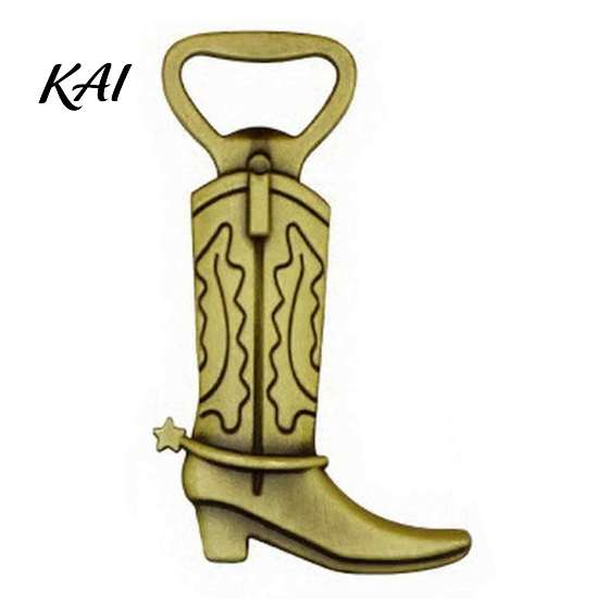 Country Style Wedding Favors Cowboy Boot Bottle Opener, Durable Zinc Alloy Western Theme Openers with Creative Souvenirs Thank You Card, Unique Party