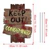 Plastic Material Halloween Warning Signs Vintage Style Yard Garden Signage  Home Decor