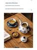 Tazza e Sottotazza da Caffè in Porcellana Cinese Retro Blu e Bianca Jialan - Regalo Ideale per la Festa dell'Insegnante