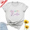 Happy Easter TShirt Colorful Bunny Tee Matching Easter Shirts Graphic T Shirts Oversized T Shirt Shirts for Unisex Goth Y2k Tops