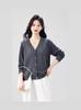 Plus Size Women's 2026 Spring Long Sleeve Knit Cardigan - Thin, Single-Breasted, Korean-Style Hollow Sweater