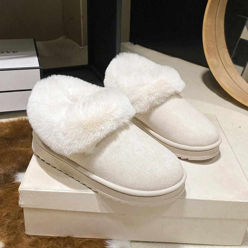 

Зимние новые хлопковые туфли на платформе больших размеров, плоские ботинки на низком каблуке, и женские хлопковые туфли с круглым носком 44