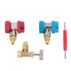 R134A AC Adapter Werkzeugsatz, R134A Adapter-Kit Schnellkupplung Doppelkopf Ventileinsatzentferner Tankanschluss Auto Klimaanlageninstallation