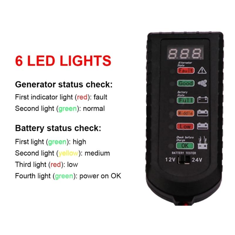 Portable Car Battery Analyzers AC Tester for Vehicles Trucks Featuring High Precisions ABS Housing Enhances Cooling Syst