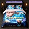 Set Biancheria da Letto Personalizzato con Nome Erling Haaland 1 Copripiumino + 2 Federe Logo Calcio Regalo Personalizzato per Occasioni Speciali Decorazione Camera da Letto