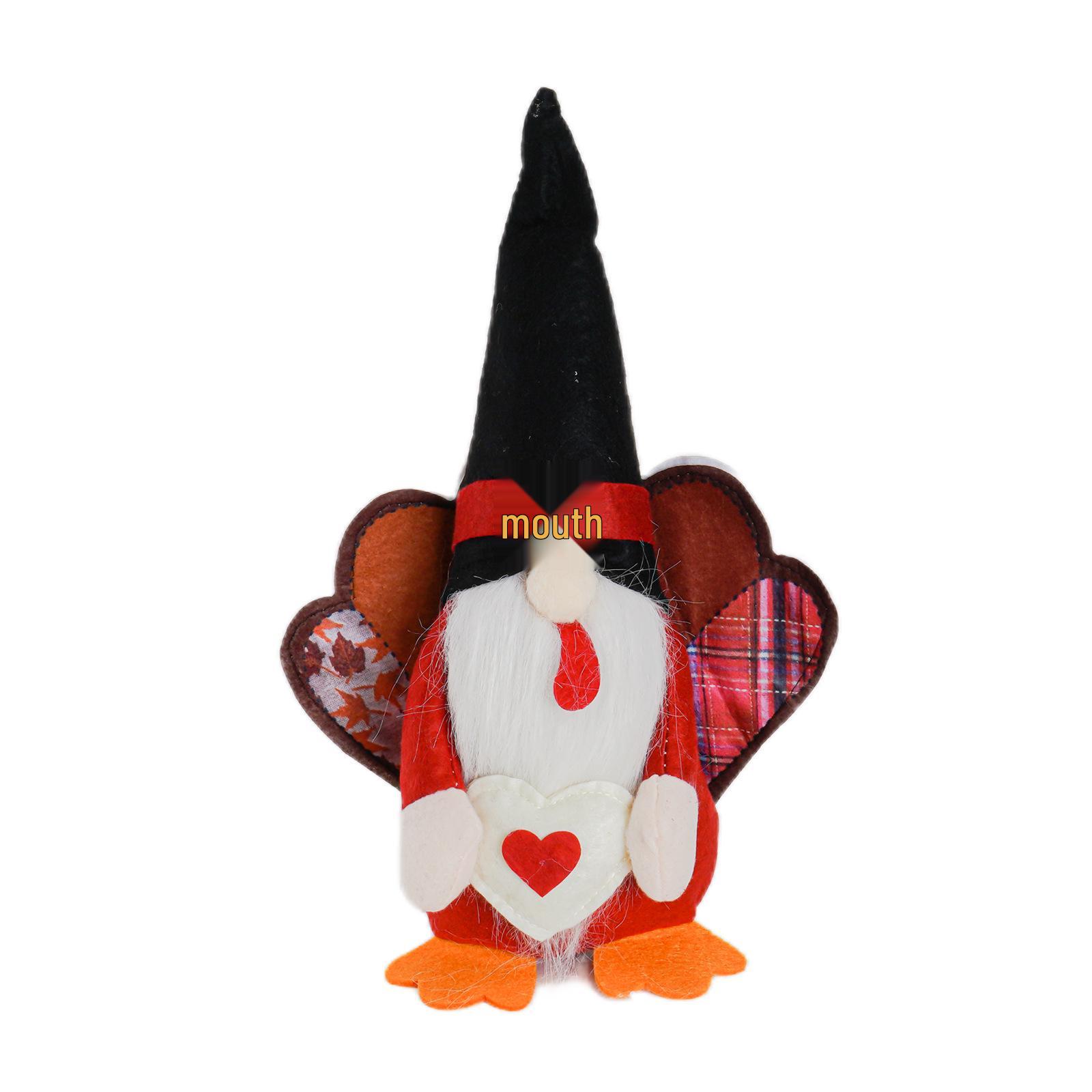 Thanksgiving Faceless Doll Plush Toy - Autumn Harvest Rudolph Ornament Decoration