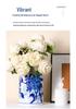 Blue and White Porcelain Peony Vase: Elegant Living Room Decoration